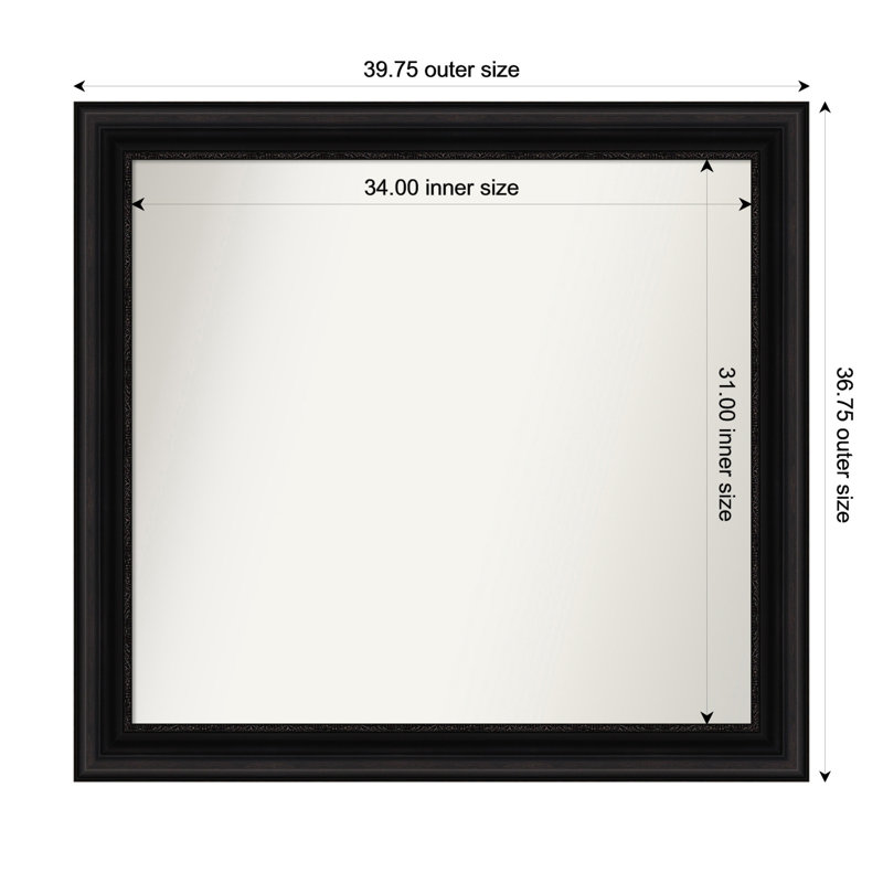 Senaiya Wall Mirror, Rectangle, 36.75" x 39.75"