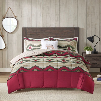 Édredon très grand avec coussin décoratif - Matériau semblable à de la flanelle, imprimé à motif écossais, 2 taies décoratives, et literie 100% lavable à la machine pour un confort optimal
