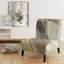 Fauteuil de chambre rembourré Blue Geometric Water