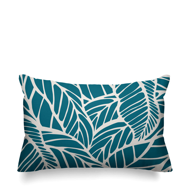 Housse et insert de coussin extérieur d'extérieur, Émeraude, 14 po x 20 po, Rectangle