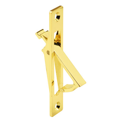 Poignée de porte encastrée, laiton poli, attaches incluses (paquet simple)