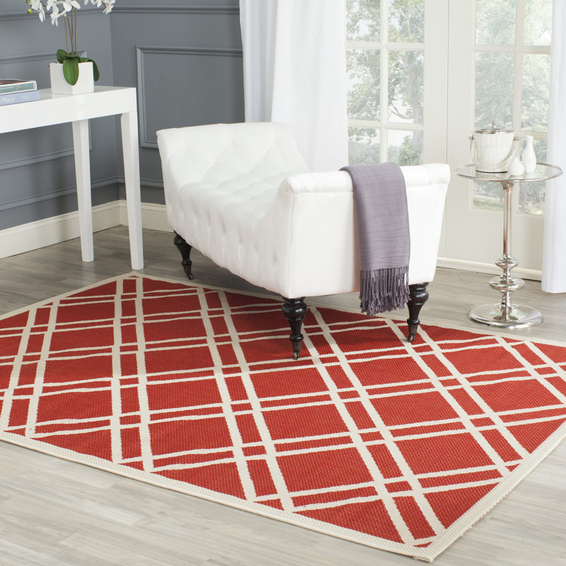 Kessler Geometric Hand Woven Indoor / Outdoor Area Rug, Rectangle 122 x 170 cm