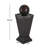 35.5"H Elegant Dark Brown Concrete Tall Column Fountain with LED - Your Ultimate Retro Outdoor Escape