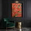 «Abstract Florals 93», art mural sur toile brune-888370077