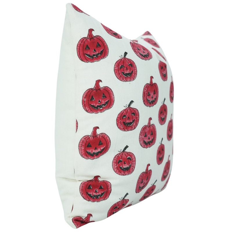 Coussin décoratif en coton épais et blanc Fabividine, Carrée, H 18 po x l 18 po