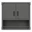 Armoire de rangement murale en métal avec porte verrouillable et 1 tablette 1 tiroir ouvert pour garage, entrepôt, assemblage requis-1506670794
