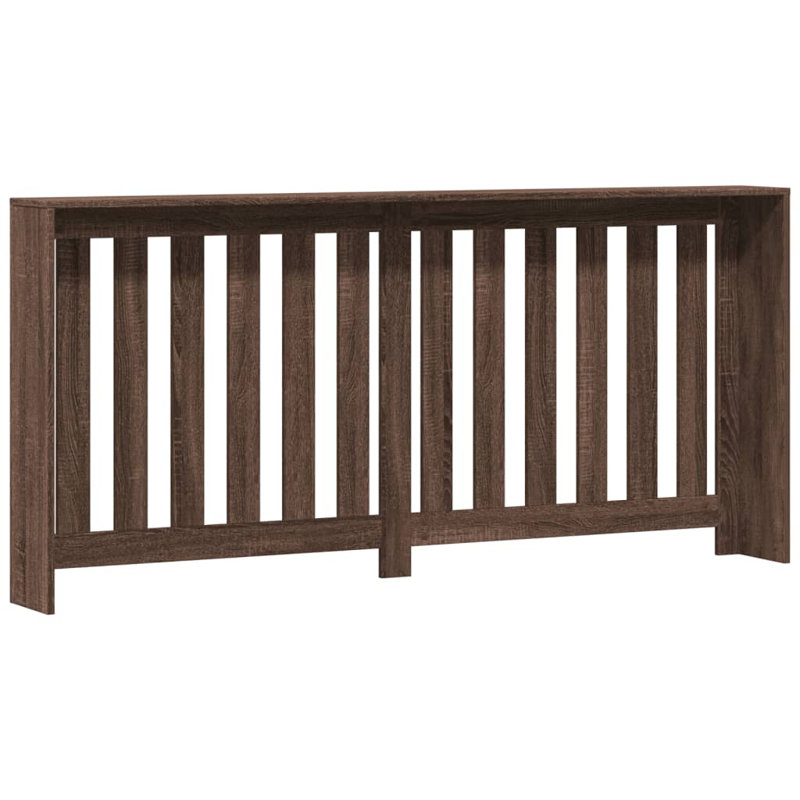 Extra Large Radiator Cover, Brown Oak, 175 x 20 x 82 cm, Vertical Slats