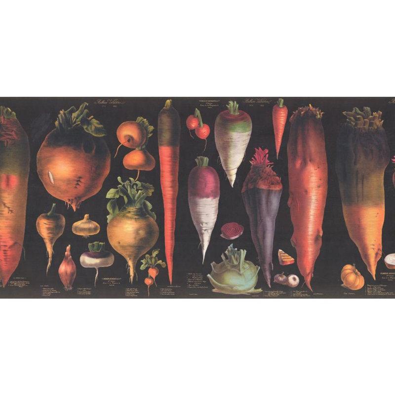 Bordure de papier peint Mansell, Noir, L 15 pi x l 12 po