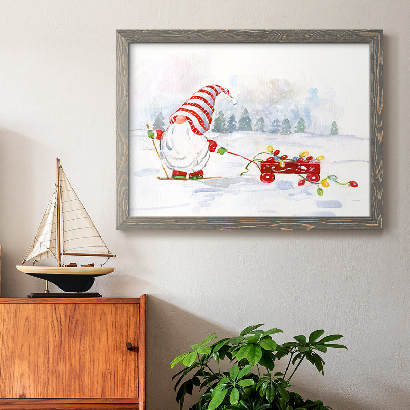 Winter Gnome II, reproduction d'art sur toile, Gris, H 22 po x l 32 po x P 1,5 po