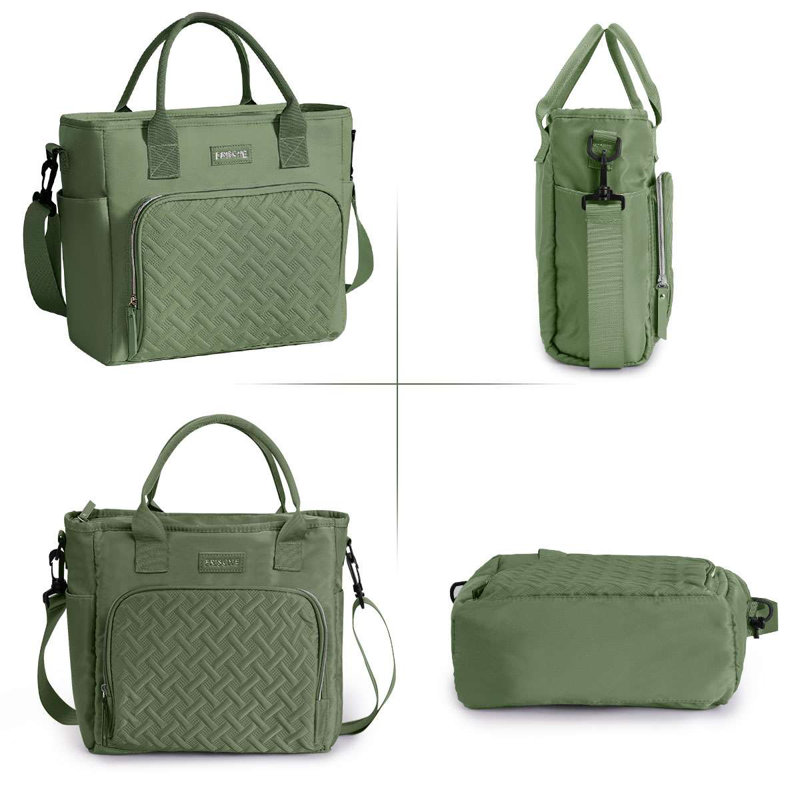 Grand sac fourre-tout isotherme réutilisable pour enfant, Vert