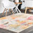 Vita Colorful Abstract Power Loom Performance Yellow/Cream/Pink Rug-308353073
