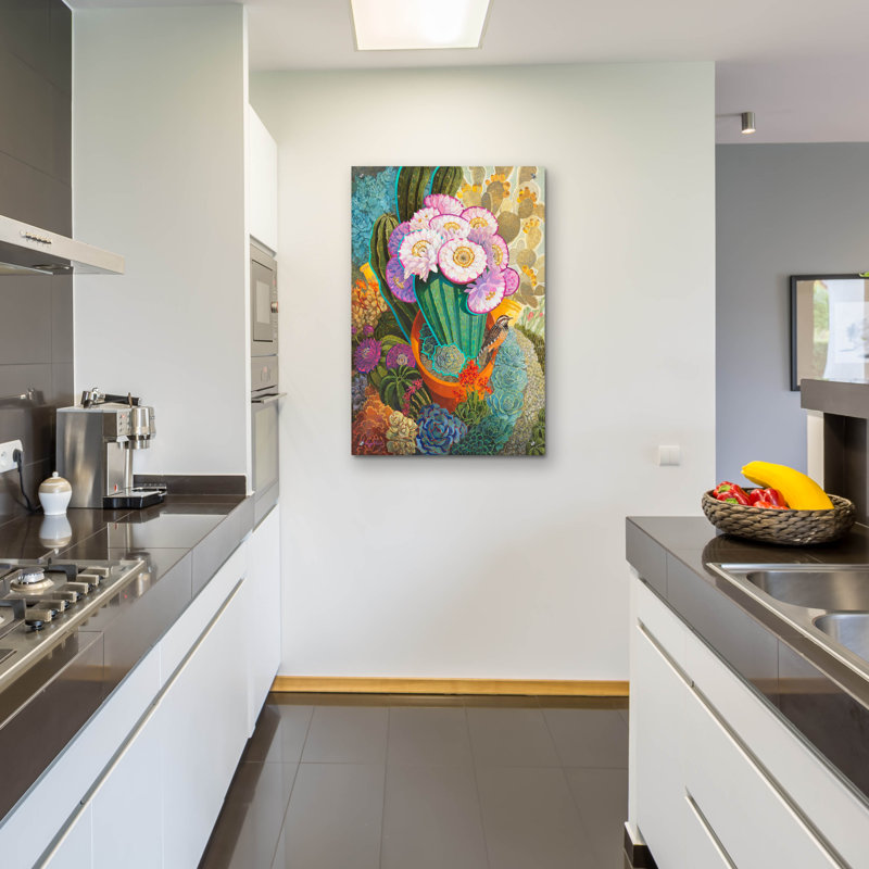 Art mural en verre Latitude Run® «The Prickly Garden» par David Galchutt, H 36 po x l 24 po x P 0,2 po