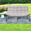 Canapés de patio compacts en acier, causeuse moderne en osier pour jardin et balcon
