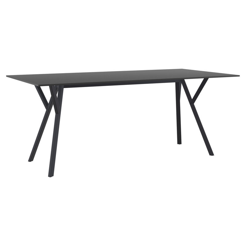 Table de salle à manger Pontus, L 35,5 po x L 71 po x H 29,5 po, Noir
