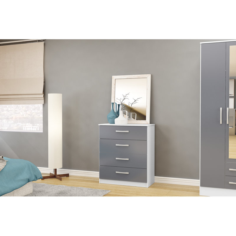 Carneshia Piece Bedroom Set, White/Grey