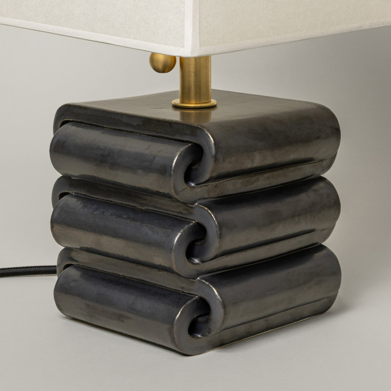 Gio Table Lamp, Graphite, Grid
