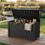 Boîte de rangement extérieure 200 gallons, boîtes de rangement extérieures en résine imperméable, contenant verrouillable pour outils de jardinage, coussins intérieurs, accessoires-134231874