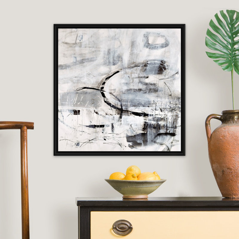 Reproduction d’art sur toile, "Ink creation" par Jodi Maas, Cadre flottant noir, H 26 po x l 26 po x P 1,75 po