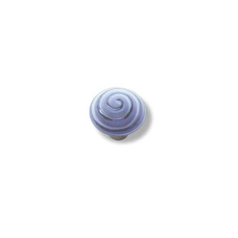 (5 Pack) 1-3/8 inch Swirl Glass Knob, Frosted Plum