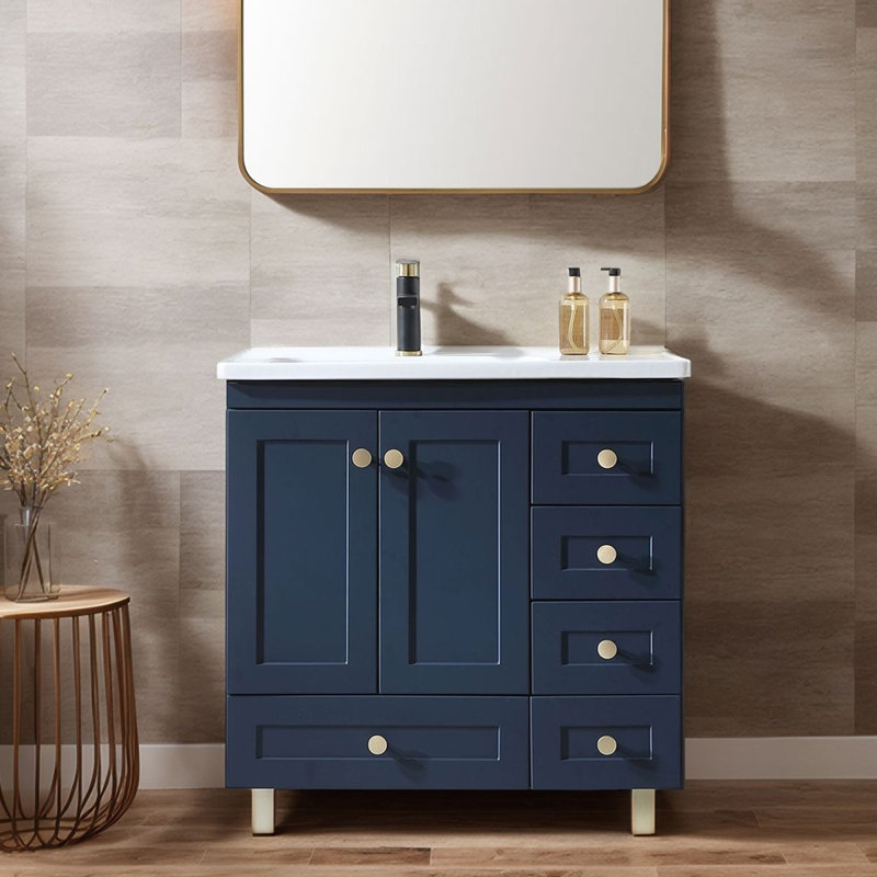 Meuble-lavabo simple 32 po avec plateau en céramique