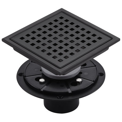 5.91'' Square Grid Shower Drain With Flange