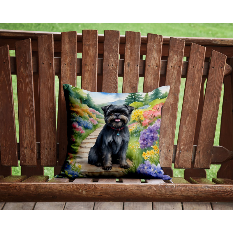 Coussin décoratif intérieur / extérieur Spring Path, H 14 po x l 14 po