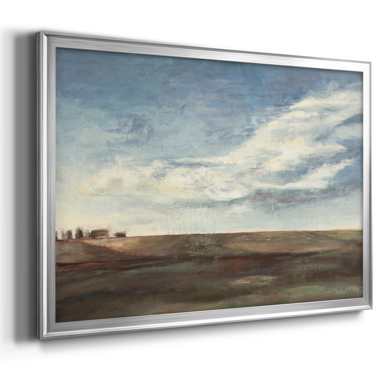 Toile tendue encadrée Coming Storm, Argent, H 30 po x l 44 po x P 1,5 po