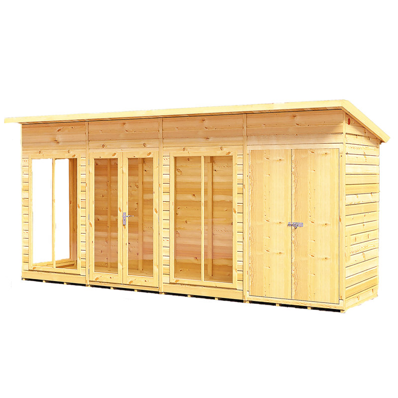 Lela 16 x 4 ft Summerhouse with Storage Shed