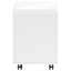Classeur à roulettes stratifié blanc brillant pour bureau mobile efficace, rangement à 3 tiroirs, support d'imprimante contemporain