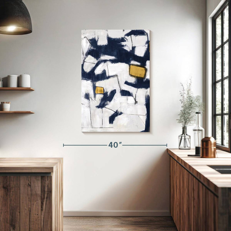 Avery Golden Blue Shatters II, H 39 po x l 26 po