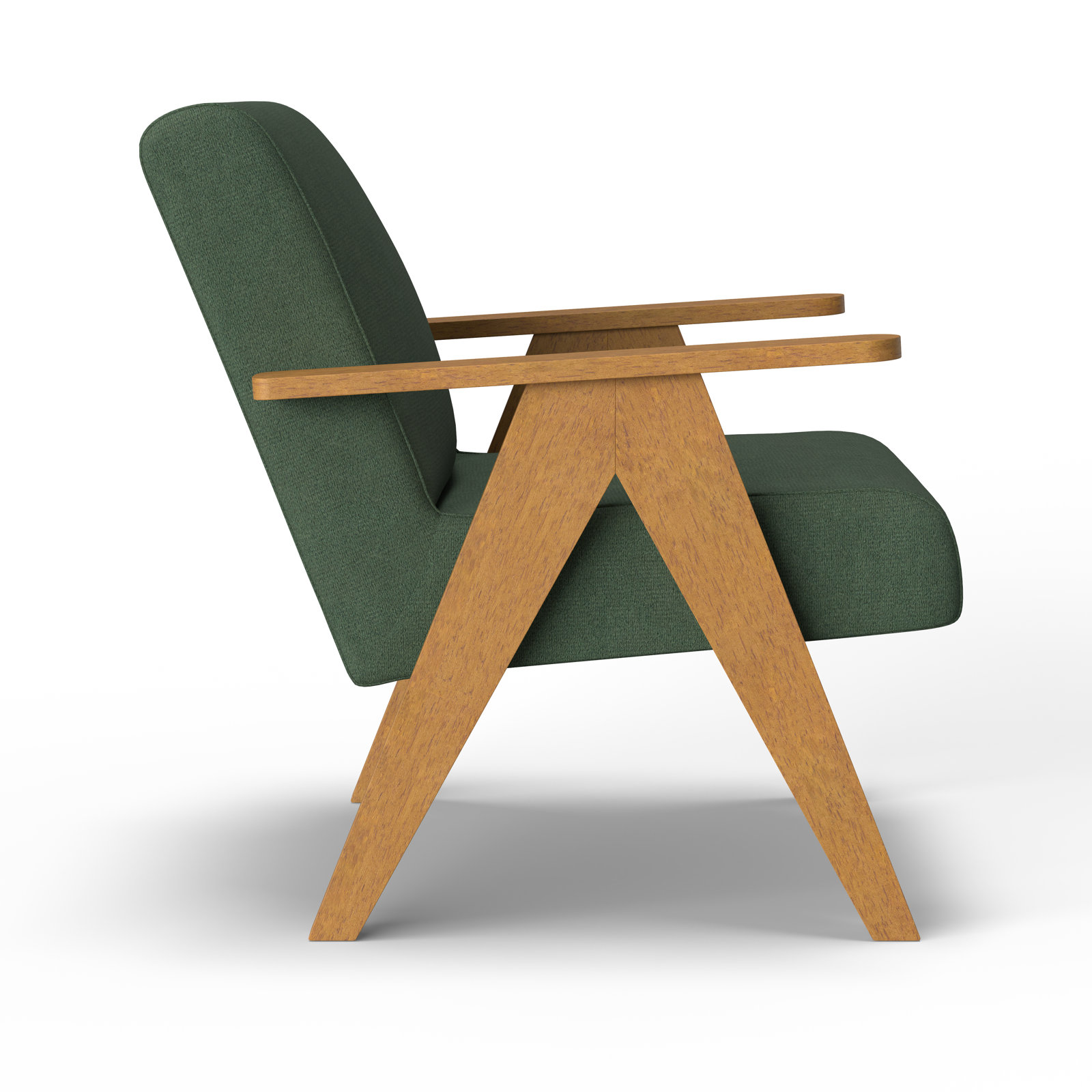 Luna Upholstered Accent Chair, Honey Birch, Pine