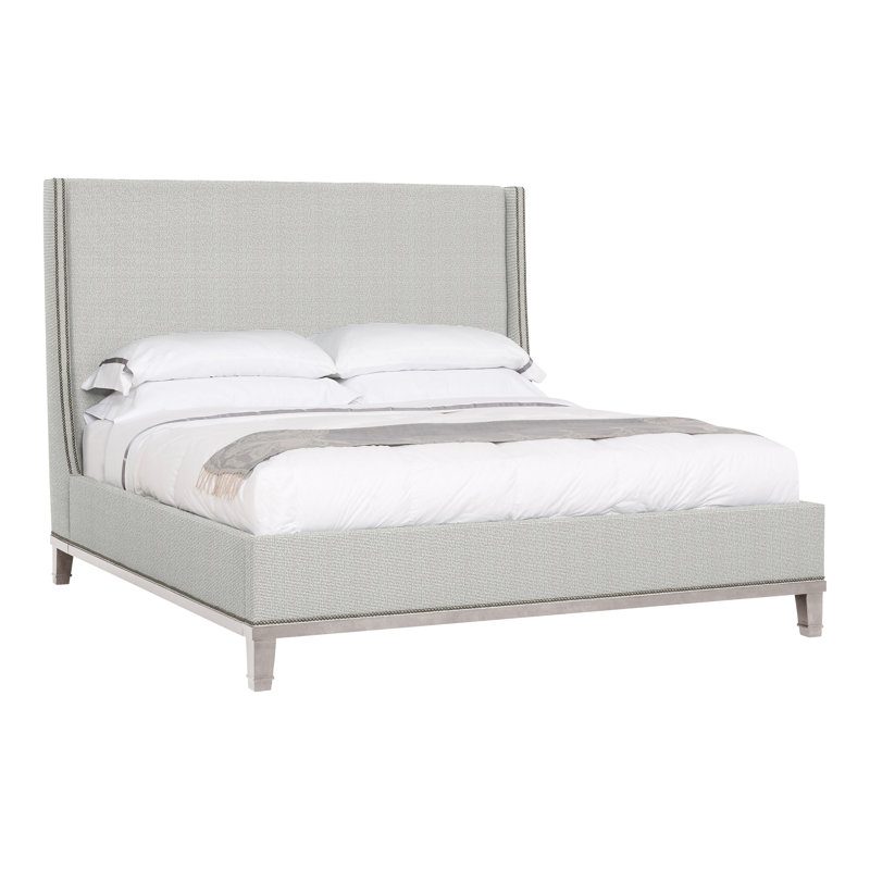 Michael Weiss Cleo Queen Upholstered Bed, Tarbee Dove, King, Dove Gray