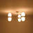 6-Light Up-down Frosted Dome Glass Linear Chandelier