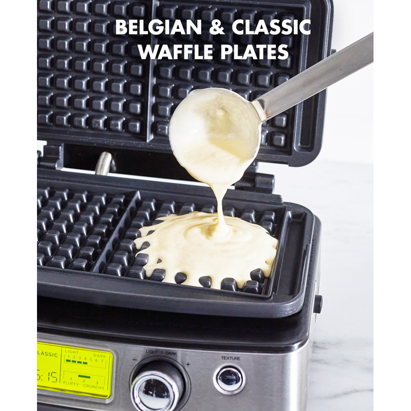 GreenPan Elite 2-Square Waffle Maker, Black