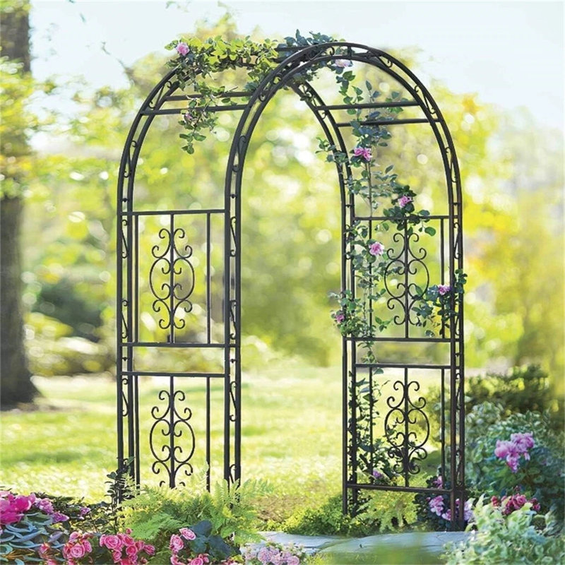 Tonnelle en métal noire l 52,75 po x P 21,65 po