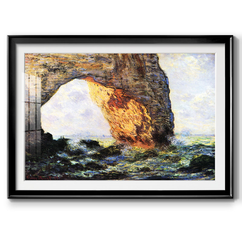 Monet, impression sur papier encadrée, Noir, H 19 po x l 27 po x P 1,5 po
