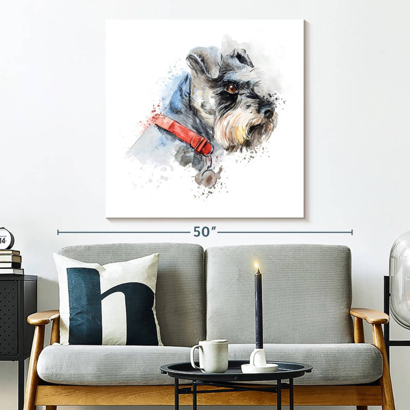 Crowle Schnauzer Splash, 33" H x 33" W