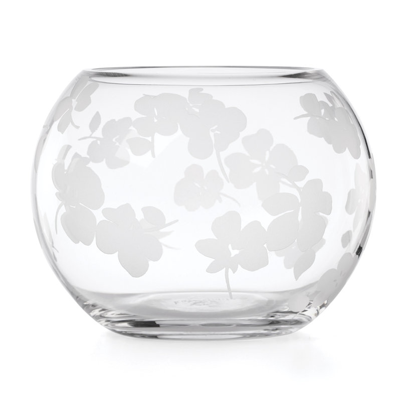 Spring Pansies Tonal Glass Table Vase