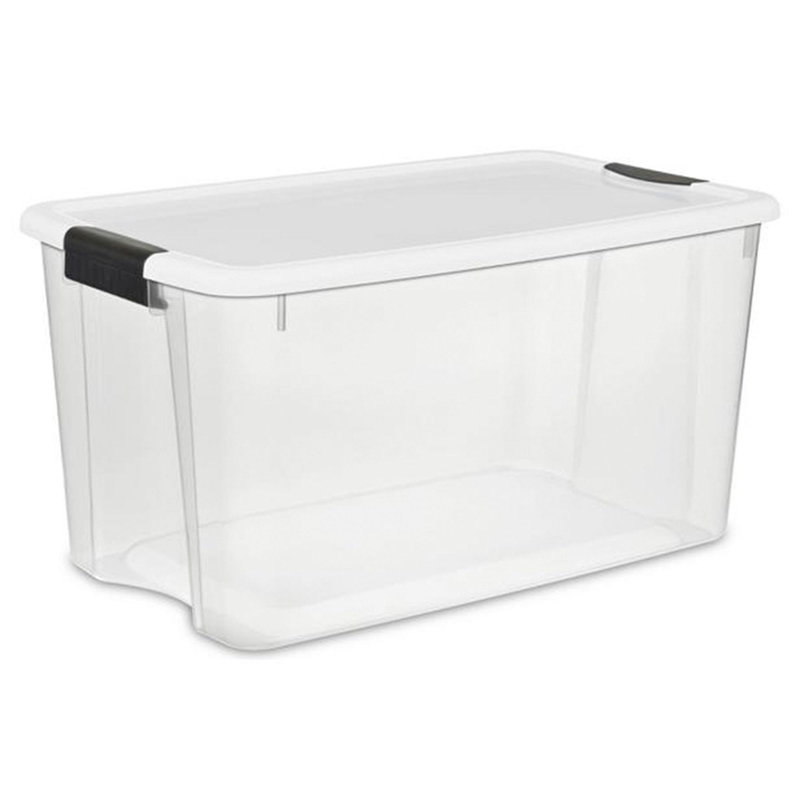 Sterilite 70 and 30 Quart Ultra Latch Storage Container Box and Lid (4 and 6 Pack)