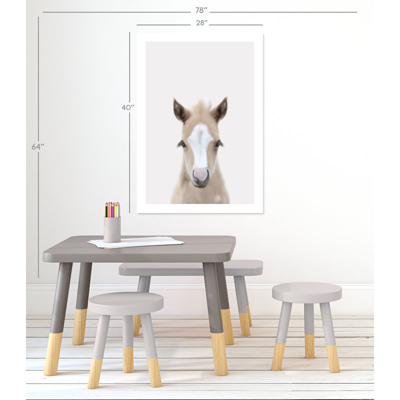 Baby Horse 1, impression sur papier, H 40 po x l 28 po x P 1 po, Papier