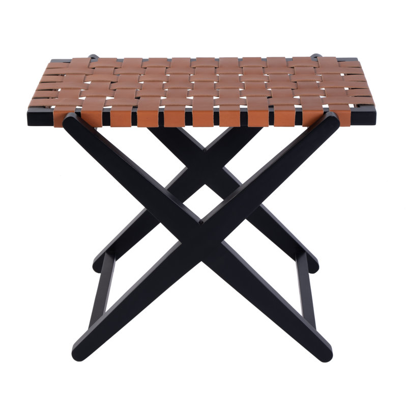Cipriani Leather Luggage Rack, Orange/Black