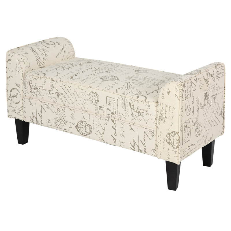 Banc rembourré en tissu Zenaida