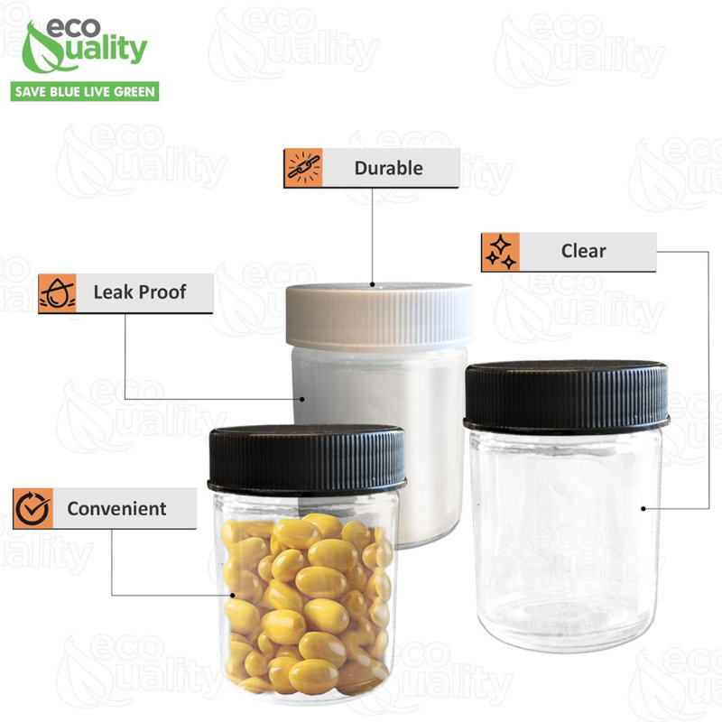  Pots de rangement en verre transparent de 1,25 oz avec couvercles blancs, mini contenants pour le rangement des cosmétiques, des voyages et de la maison (72)
