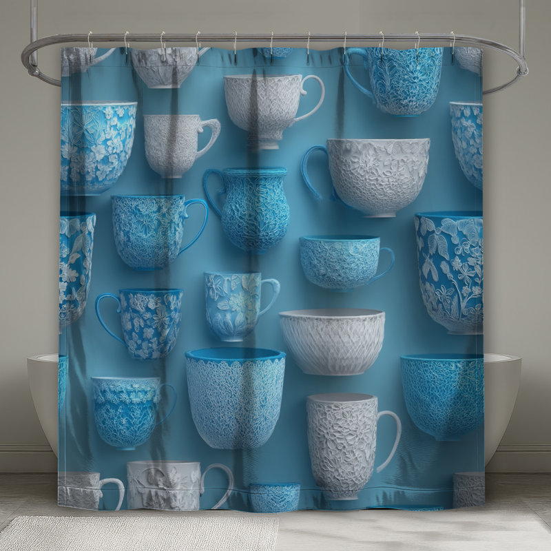 Rideau de douche à motif floral - Decor Traditional, 70in W x 72in H
