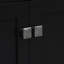 Meuble-lavabo de 30 po avec lavabo en céramique, armoire de salle de bain simple noire moderne avec 2 portes et une tablette, portes à fermeture douce-84655955