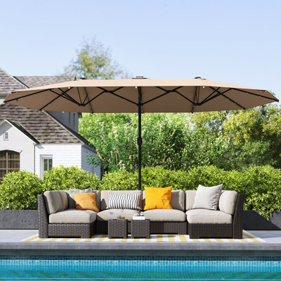 Parasol de 174 po avec parasol double face