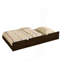 Lit superposé simple au-dessus d'un lit simple de style transitionnel Rails en échelle attachés et structure à joint verrouillable avec couchette incluse-276889146-276889125