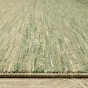 17 Stories Brandenn Beige/Green Rug | Wayfair