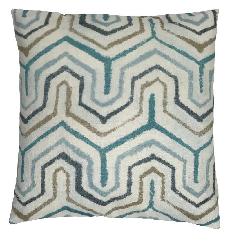 Coussin en coton Athena, 20 po x 20 po, Brun