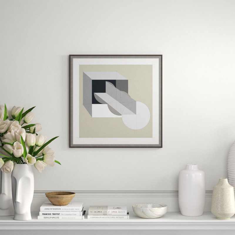 Analytical Placement 9' Framed Graphic Art Print on Glass